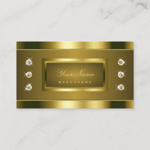 Cartão De Visita Efeito Dourado do luxo com as ruínas do Bright Fa