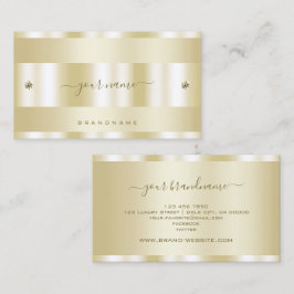Cartão De Visita Efeito Dourado glamouroso com íntimos diamantes Fa