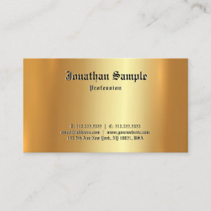Cartão De Visita Efeito Elegante Dourado Elegante de Fonte Antigo P