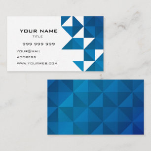 Cartão De Visita Efeito simples azul moderno