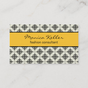 Cartão de visita Effortlessly à moda, amarelo