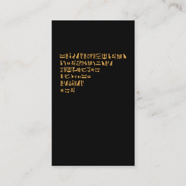 Cartão De Visita Egito: Antigo Egito da Hieroglifia (Frente)