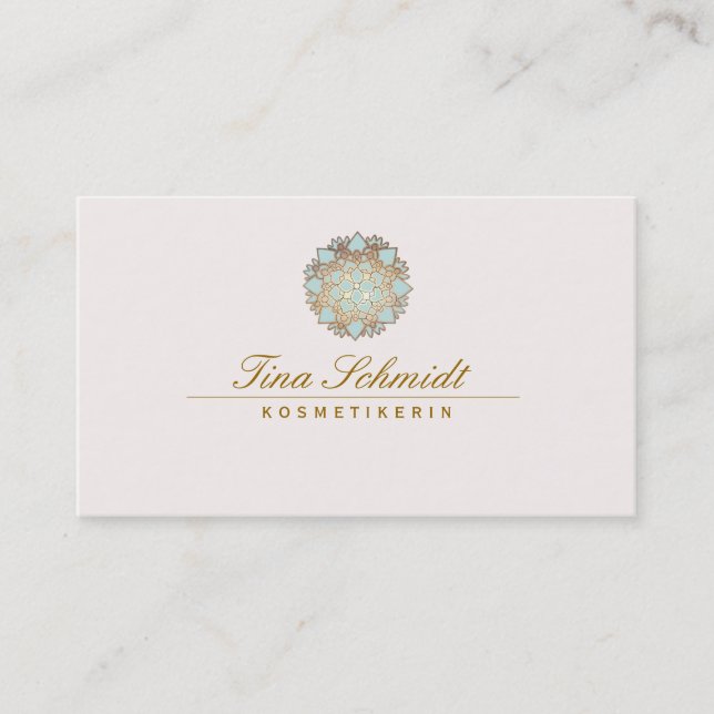 Cartão De Visita Einfache Elegante Blue Lotus Blume (Frente)