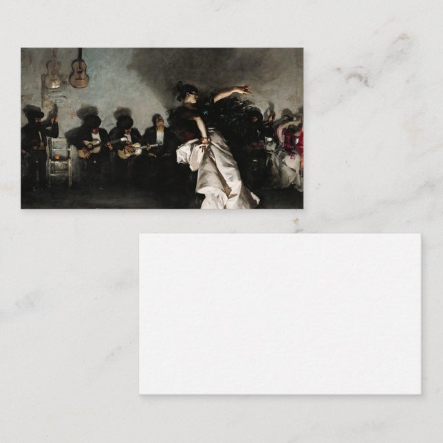 Cartão De Visita El Jaleo, 1882 by John Singer Sargent (Frente/Verso)