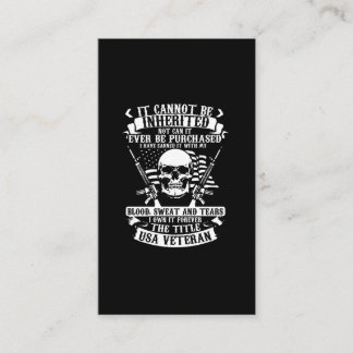 Cartão De Visita ele não pode ser herdado nem pode ser comprado