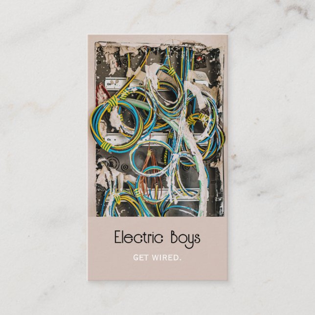 Cartão De Visita Electrician Business Card (Frente)