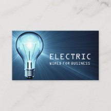 Electrician, Electric, Construction Business Card