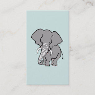 Cartão De Visita ELEFANTE Africano - Animais Ameaçados - Vida Selva