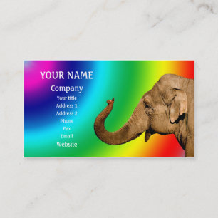 Cartão De Visita Elefante ondulante