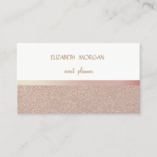 Cartão De Visita Elegan Modern Simple Glittery Bokeh Pink Strips