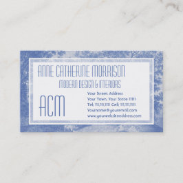 Cartão De Visita Elegância gasto do país de Azul Labuta de Jouy