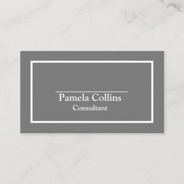 Cartão De Visita Elegância Moderna Elegante Profissional Simples (Frente)