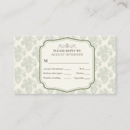 Cartão De Visita Elegância Rústica Quebra de Pinecone