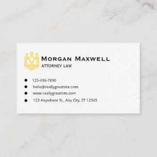 Cartão De Visita Elegant Attorney Business Card | Lawyer & Legal 
