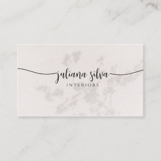 Cartão De Visita Elegant Beige Business Card