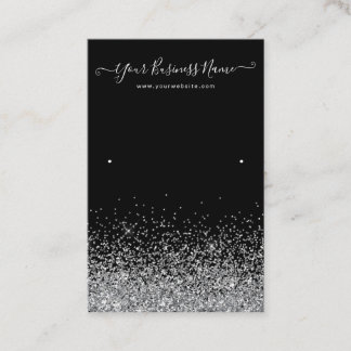 Cartão De Visita Elegant Black Earring Display Card Custom Business