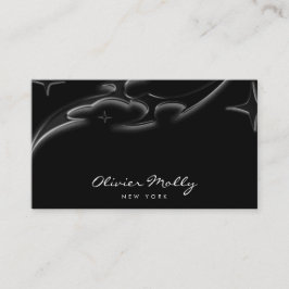 Cartão De Visita Elegant Black Marble Luxury Business Card