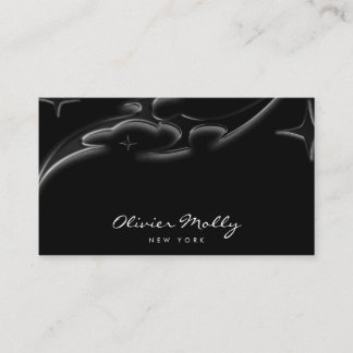 Cartão De Visita Elegant Black Marble Luxury Business Card