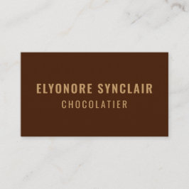 Cartão De Visita Elegant Brown Chocolatier Social Icon QR Code 