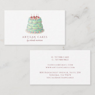 Cartão De Visita Elegant Cake Bakery 