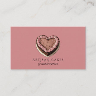 Cartão De Visita Elegant Cake Bakery Dusty Blush Pink