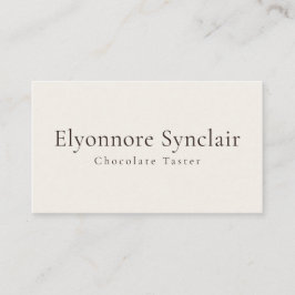 Cartão De Visita Elegant Chocolate Tasting Minimal