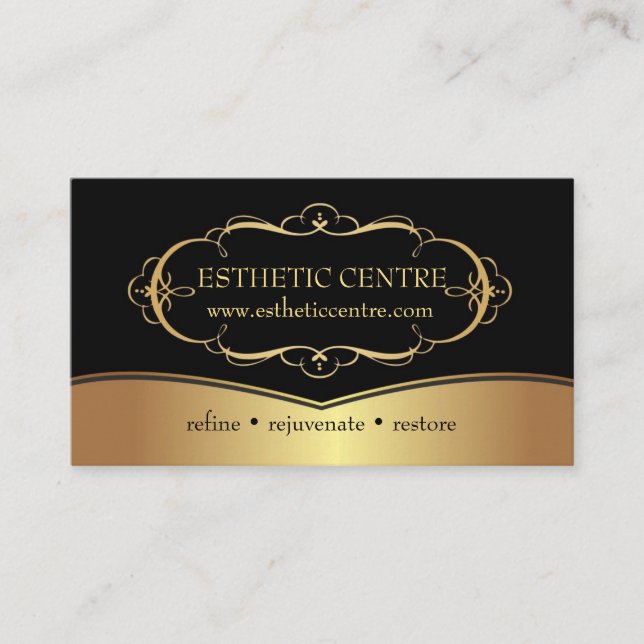 Cartão De Visita Elegant Cosmetic & Make-Up Studio Business Card (Frente)