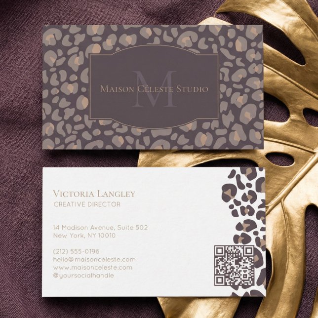 Cartão De Visita Elegant Couture Cheetah Leopard Print Luxury Brand (Elegant Couture Cheetah Leopard Print Luxury Brand Business Card)
