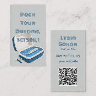 Cartão De Visita Elegant Cruise Viagem