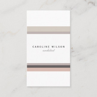Cartão De Visita Elegant feminine minimalist modern white pink line