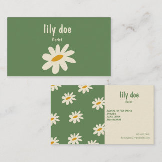 Cartão De Visita Elegant Floral Seller Business Card