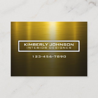 Cartão De Visita Elegant Gold and Black Business Card Design