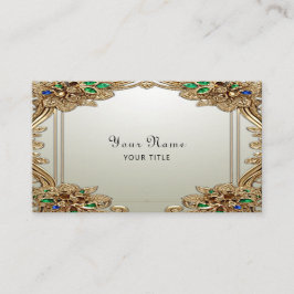 Cartão De Visita Elegant Gold Ornate Business Card