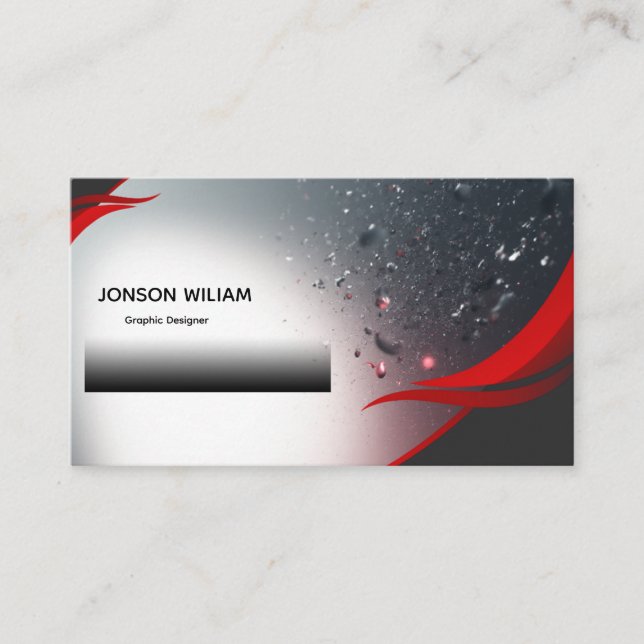 Cartão De Visita Elegant Graphic Designer Business Card | Custom (Frente)