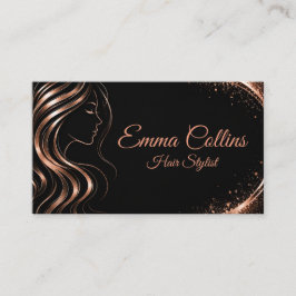 Cartão De Visita Elegant Hair Salon Business Card