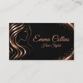 Cartão De Visita Elegant Hair Salon Business Card