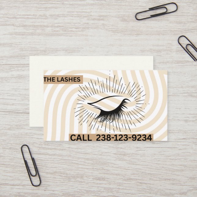 Cartão De Visita Elegant Lash Artist Business Card (Frente/Verso In Situ)