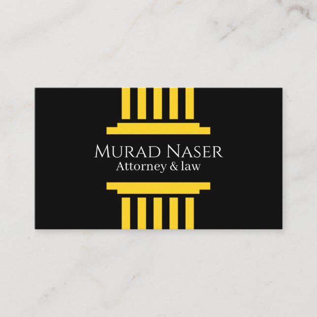 Cartão De Visita Elegant Law & Justice Business Card | Lawyer  (Frente)