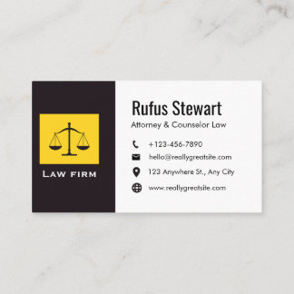 Cartão De Visita Elegant Lawyer Business Card | Attorney & Legal 