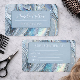 Cartão De Visita Elegant Marble & Glitter Business Card Design