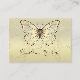 Cartão De Visita Elegant Metallic Classic Butterfly Business Card