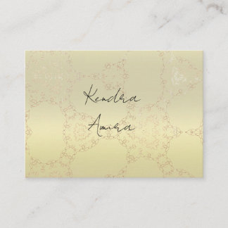 Cartão De Visita Elegant Metallic Classic Lace Look Business Card