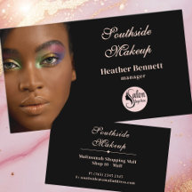 Elegant Minimal Black Makeup Artist Business 