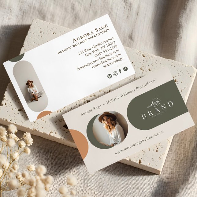 Cartão De Visita Elegant Minimal Holistic Celestial Moon Photo Luxe (Elegant Minimal Holistic Celestial Moon Photo Luxe Business Card)