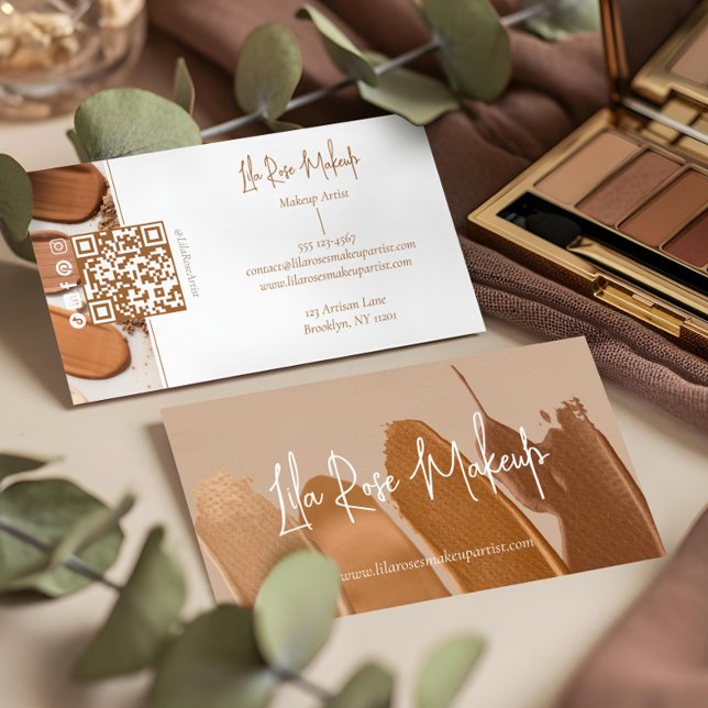 Cartão De Visita Elegant Minimal Modern Makeup Artist Photo Collage (Elegant Minimal Modern Makeup Artist Photo Collage Business Card)