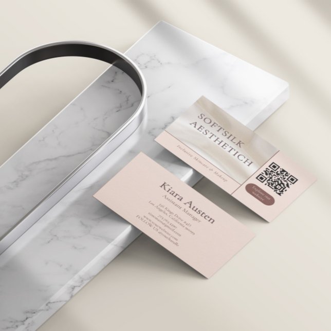 Cartão De Visita Elegant Minimalist Beauty (Criador carregado)