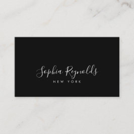 Cartão De Visita Elegant Minimalist Black & White Professional