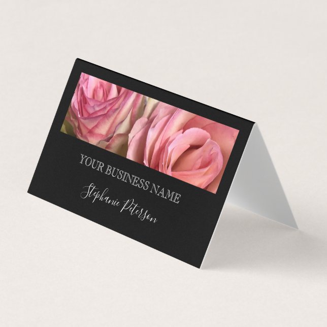 Cartão De Visita Elegant Modern Black Photo Template Professional  (Frente)