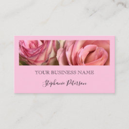 Cartão De Visita Elegant Modern Blush Pink Custom Photo Template 