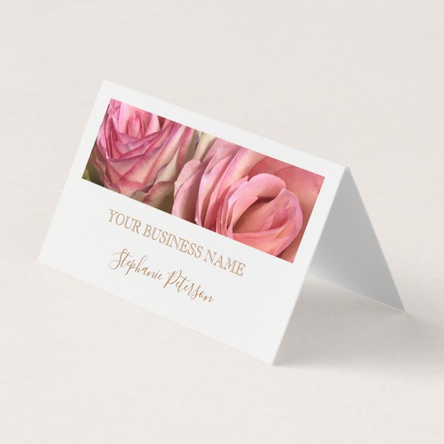 Cartão De Visita Elegant Modern Copper Custom Photo Template  (Frente)